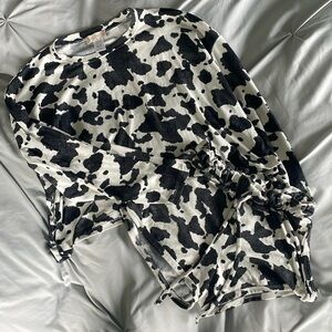 Cow print pj set